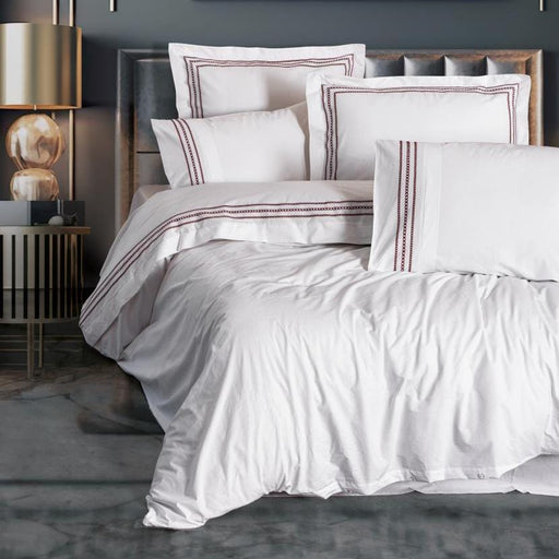 Classic Pamuk Nevresim Takımı Çift Kişilik Helya 62 Tel %100 Pamuk 4 Adet Yastık Bonvagon