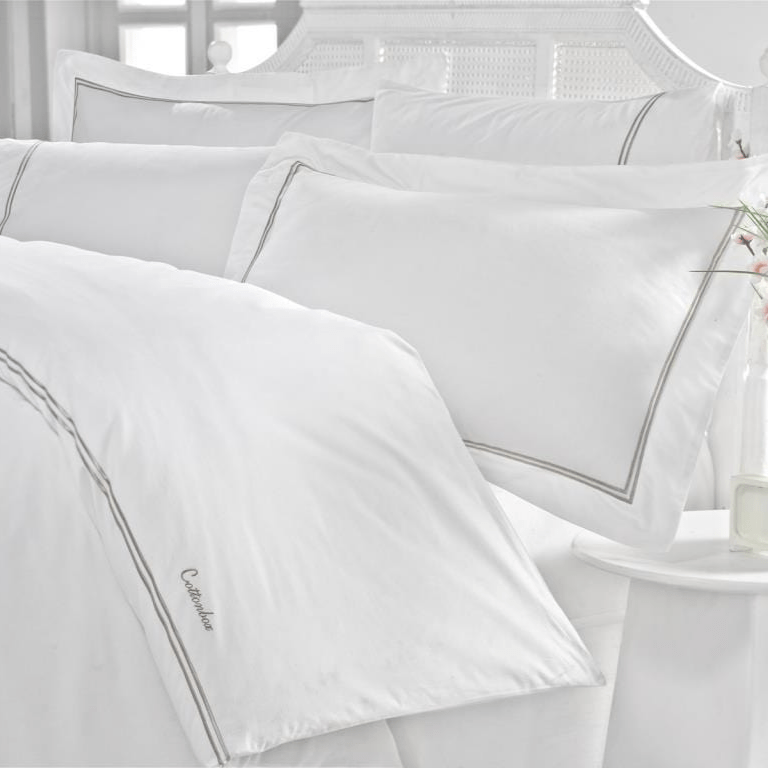 Classic Pamuk Nevresim Takımı Çift Kişilik Mehveş 62 Tel %100 Pamuk 4 Adet Yastık Bonvagon