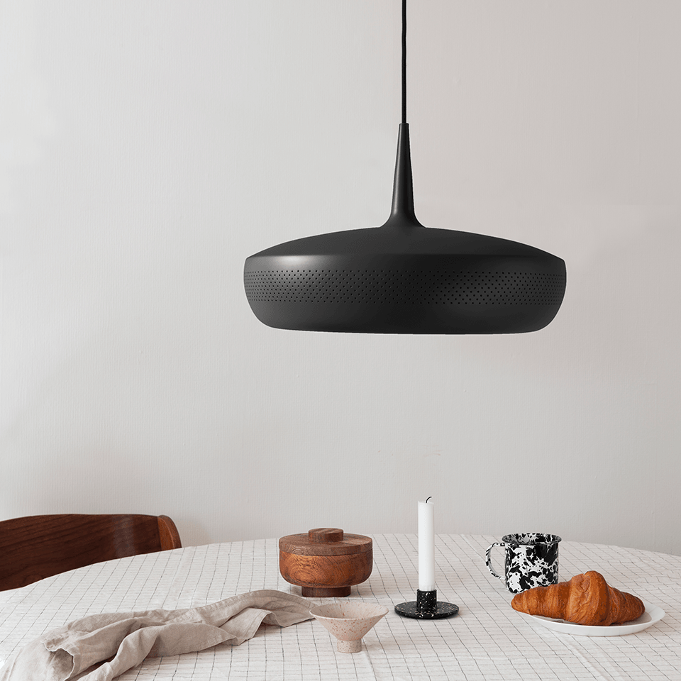 Clava Dine Mat Siyah 43cm Avize, Aydınlatma Bonvagon — BonVagon
