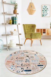 Coffee Cat Dekoratif Dijital Baskılı Mutfak Halısı, Kaymaz Taban, Yıkanabilir Bonvagon