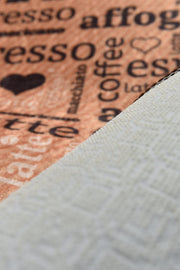 Coffee Fincan Karamel Dijital Baskılı Mutfak Halısı, Kaymaz Taban, Yıkanabilir Bonvagon