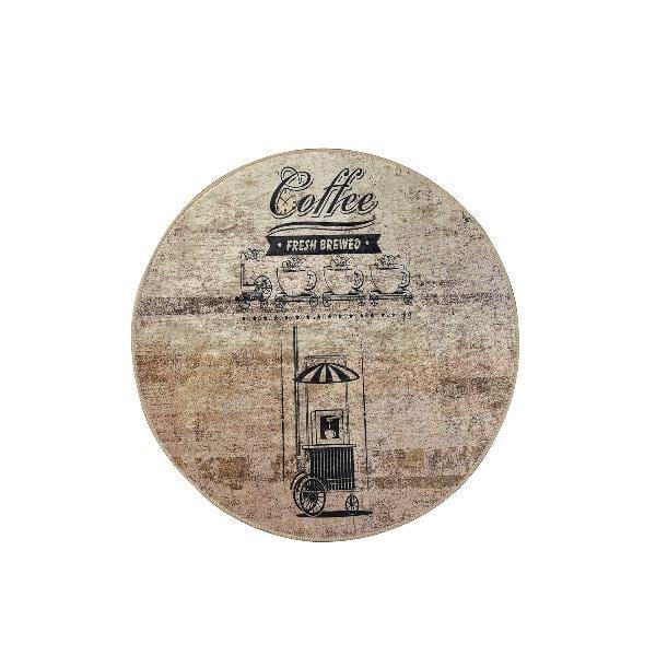 Coffee Store Dijital Baskılı Mutfak Halısı, Kaymaz Taban, Yıkanabilir Bonvagon