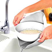 Çok Amaçlı 360 Derece Dönebilir Pratik Hazneli Mutfak Süzgeç Elek Bonvagon