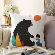 Çok Renkli Dijital Baskılı Modern Raşel Kadife Yastık Kırlent Kılıfı Bonvagon