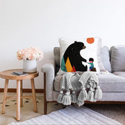 Çok Renkli Dijital Baskılı Modern Raşel Kadife Yastık Kırlent Kılıfı Bonvagon