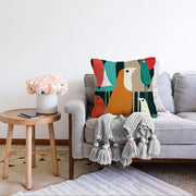 Çok Renkli Dijital Baskılı Modern Raşel Kadife Yastık Kırlent Kılıfı Bonvagon