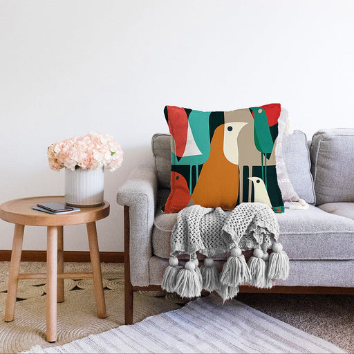 Çok Renkli Dijital Baskılı Modern Raşel Kadife Yastık Kırlent Kılıfı Bonvagon