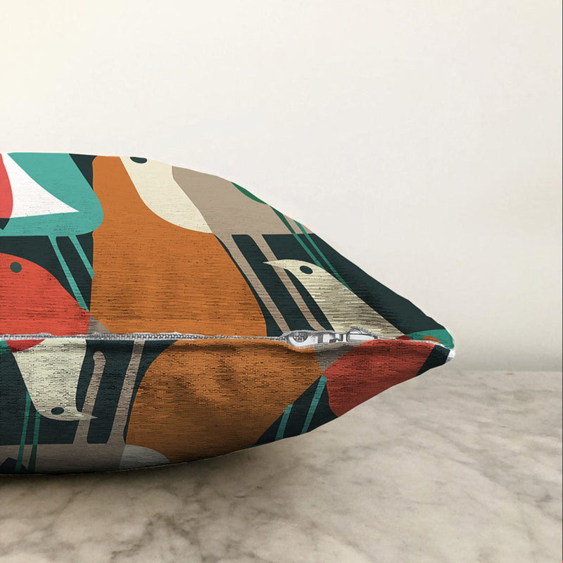 Çok Renkli Dijital Baskılı Modern Raşel Kadife Yastık Kırlent Kılıfı Bonvagon