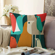 Çok Renkli Dijital Baskılı Modern Raşel Kadife Yastık Kırlent Kılıfı Bonvagon