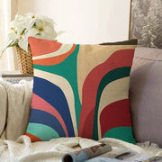 Çok Renkli Dijital Baskılı Modern Raşel Kadife Yastık Kırlent Kılıfı Bonvagon