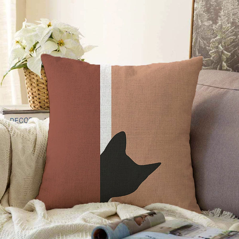 Çok Renkli Dijital Baskılı Modern Raşel Kadife Yastık Kırlent Kılıfı Bonvagon