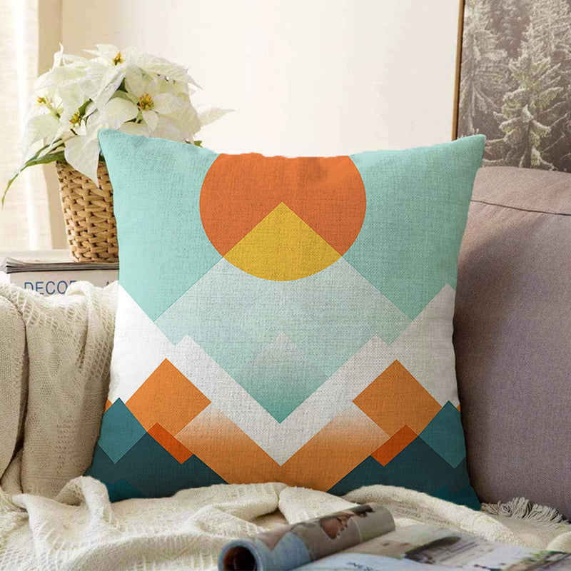 Çok Renkli Dijital Baskılı Modern Raşel Kadife Yastık Kırlent Kılıfı Bonvagon