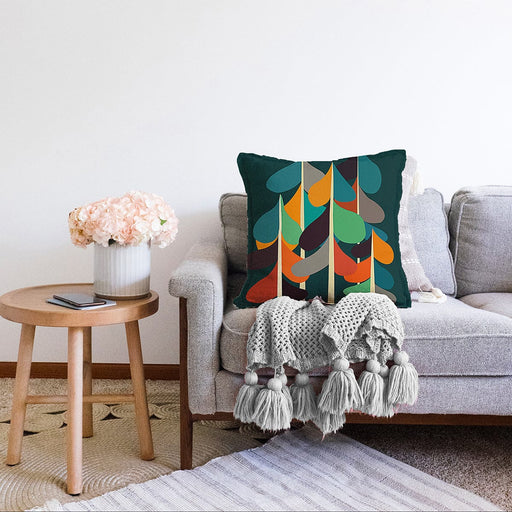 Çok Renkli Dijital Baskılı Modern Raşel Kadife Yastık Kırlent Kılıfı Bonvagon