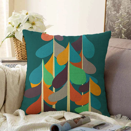 Çok Renkli Dijital Baskılı Modern Raşel Kadife Yastık Kırlent Kılıfı Bonvagon