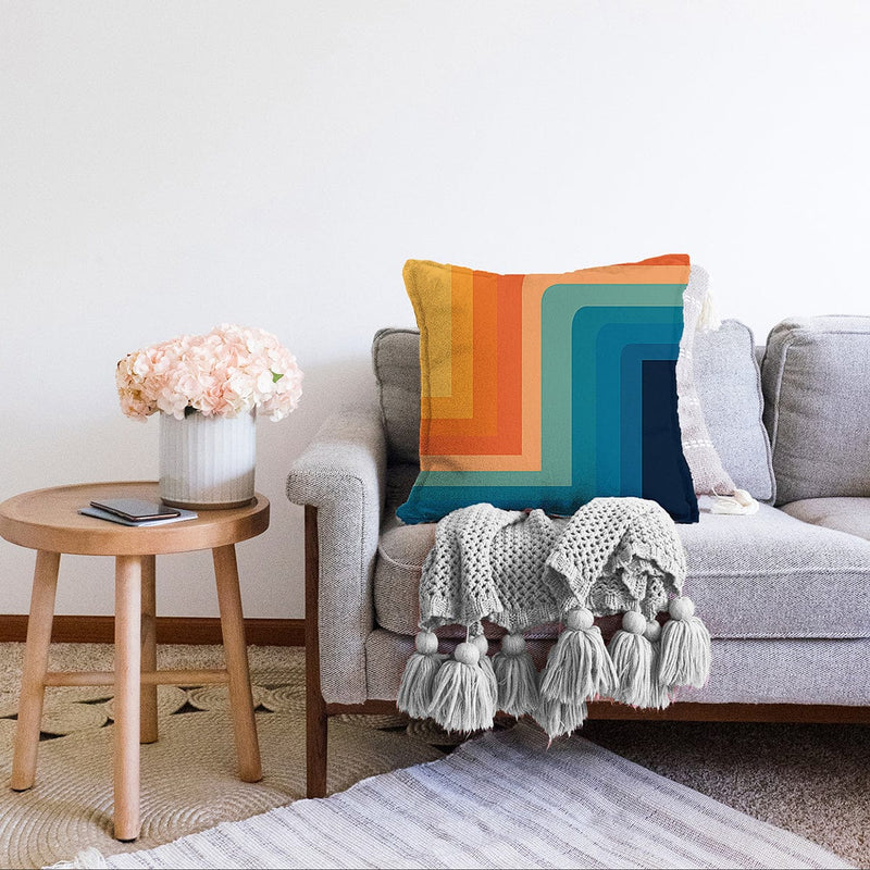 Çok Renkli Dijital Baskılı Modern Raşel Kadife Yastık Kırlent Kılıfı Bonvagon