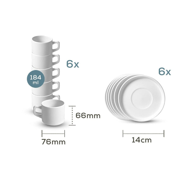 Colored Çay Takımı 12 Parça 6 Kişilik Bonvagon