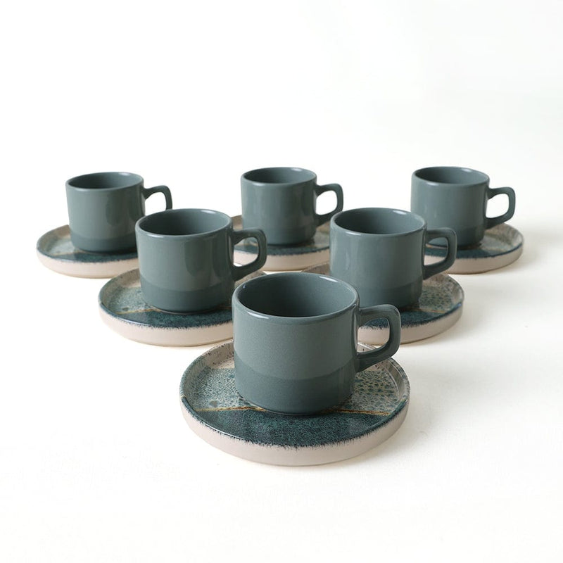 Colored Çay Takımı 12 Parça 6 Kişilik Bonvagon