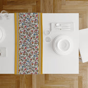 Colorful Flowers İnce Keten Runner 140x45cm