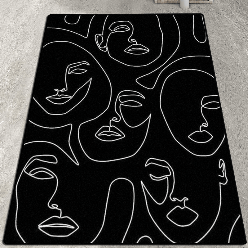 Composition Dijital Baskılı Halı, Kaymaz Taban, Yıkanabilir Bonvagon