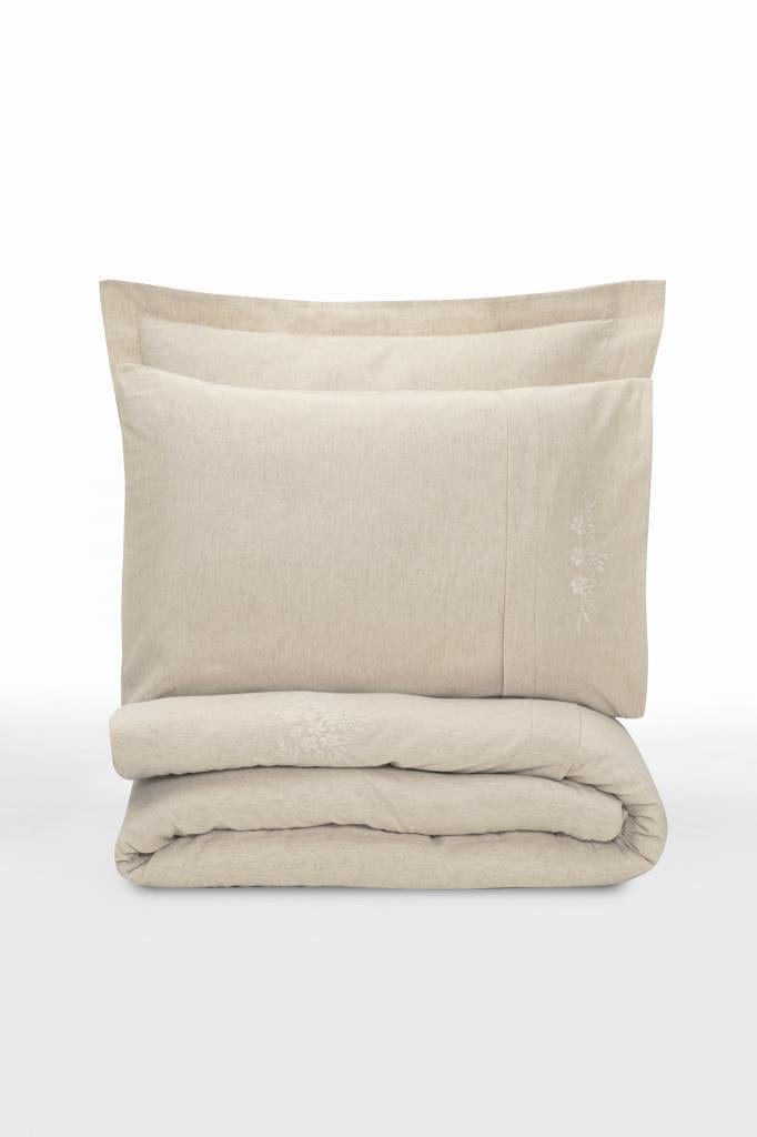 Cotton Keten Çift Kişilik Nevresim Takımı Forbes 4 Adet yastık Kılıfı