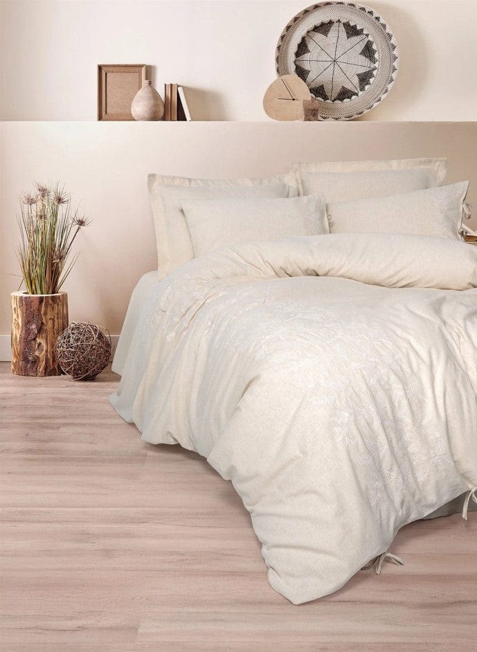 Cotton Keten çift Kişilik Nevresim Takımı Kivora Bonvagon