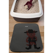 Cowboy Cat Kedi Kumu Toplayıcı Paspas 45x60cm, Kaymaz Taban, Yıkanabilir Bonvagon