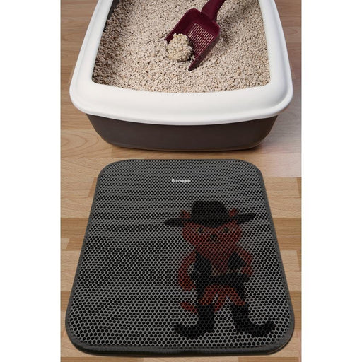 Cowboy Cat Kedi Kumu Toplayıcı Paspas 45x60cm, Kaymaz Taban, Yıkanabilir Bonvagon