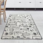 Cozinha Dijital Baskılı Mutfak Halısı, Kaymaz Taban, Yıkanabilir Bonvagon