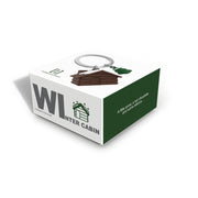 Dağ Evi ve Çam Ağacı Çelik Halkalı Anahtarlık  Bonvagon Metalmorphose