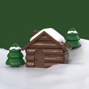 Dağ Evi ve Çam Ağacı Çelik Halkalı Anahtarlık  Bonvagon Metalmorphose