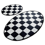 Dama 2li Set Dijital Baskılı Banyo Halısı, Kaymaz Taban, Yıkanabilir Bonvagon