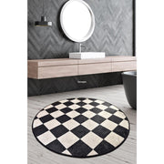 Dama Dekoratif Dijital Baskılı Halı, Kaymaz Taban, Yıkanabilir Bonvagon