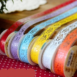 Dantel Desenli Kurdela Çıkartma Lace Seal Sticker 18mm Bonvagon