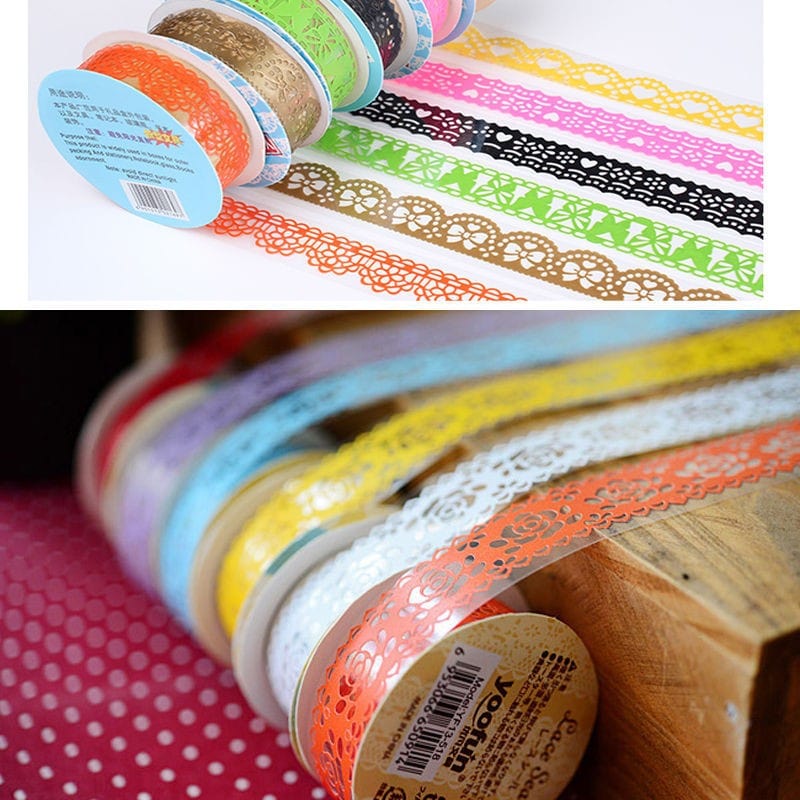 Dantel Desenli Kurdela Çıkartma Lace Seal Sticker 18mm Bonvagon