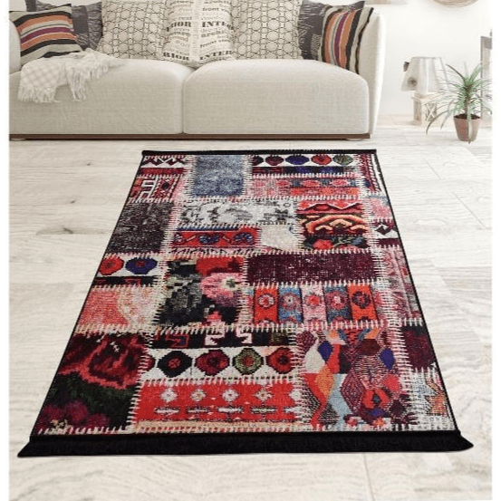 De Colores Dijital Baskılı Halı, Kaymaz Taban, Yıkanabilir Bonvagon