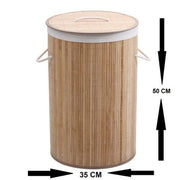 DecoHandy Yuvarlak Bambu Kirli Sepeti Bonvagon