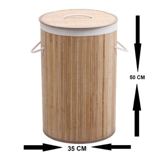 DecoHandy Yuvarlak Bambu Kirli Sepeti Bonvagon