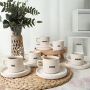 Deep Collection Mottolu Stackable Çay Takımı 12 Parça 6 Kişilik 22650-55 Bonvagon