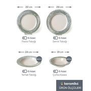 Deep Green Assos Yemek Takımı 24 Parça 6 Kişilik 22644 Bonvagon