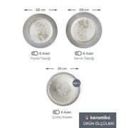 Deep Moon Assos Yemek Takımı 18 Parça 6 Kişilik 22886-87 Bonvagon