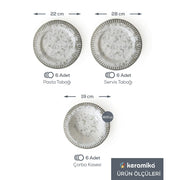 Deep Moon Brown Assos Yemek Takımı 18 Parça 6 Kişilik 22880-88 Bonvagon