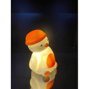 Dekoratif Işıklı Kardan Adam Figürü Bonvagon