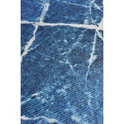 Denim Dijital Baskılı Çap 100cm Banyo Halısı, Kaymaz Taban, Yıkanabilir Bonvagon