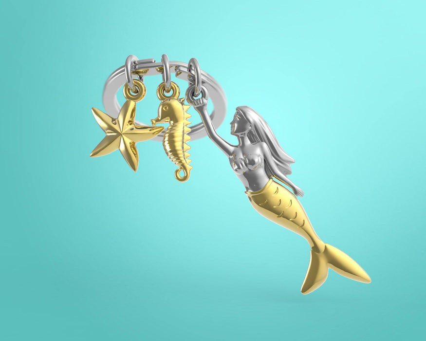 Deniz Kızı Anahtarlık Çelik Halkalı Metalmorphose Bonvagon