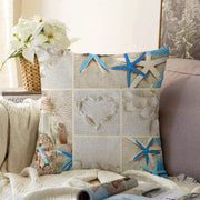 Deniz Yıldızı Dijital Baskılı Dekoratif Raşel Kadife Yastık Kırlent Kılıfı Bonvagon