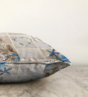 Deniz Yıldızı Dijital Baskılı Dekoratif Raşel Kadife Yastık Kırlent Kılıfı Bonvagon