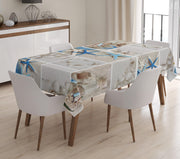 Deniz Yıldızlı Dijital Baskılı Masa Örtüsü masa54 Bonvagon