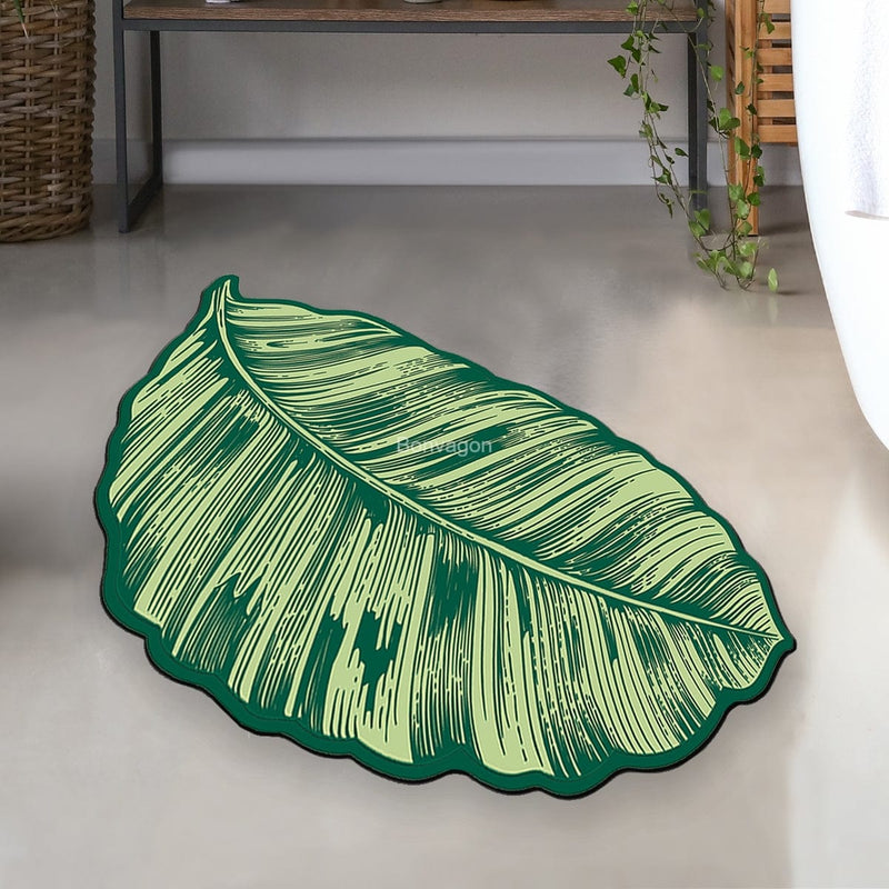 Deve Tabanı Dijital Baskılı Banyo Halısı, Kaymaz Taban, Yıkanabilir Bonvagon