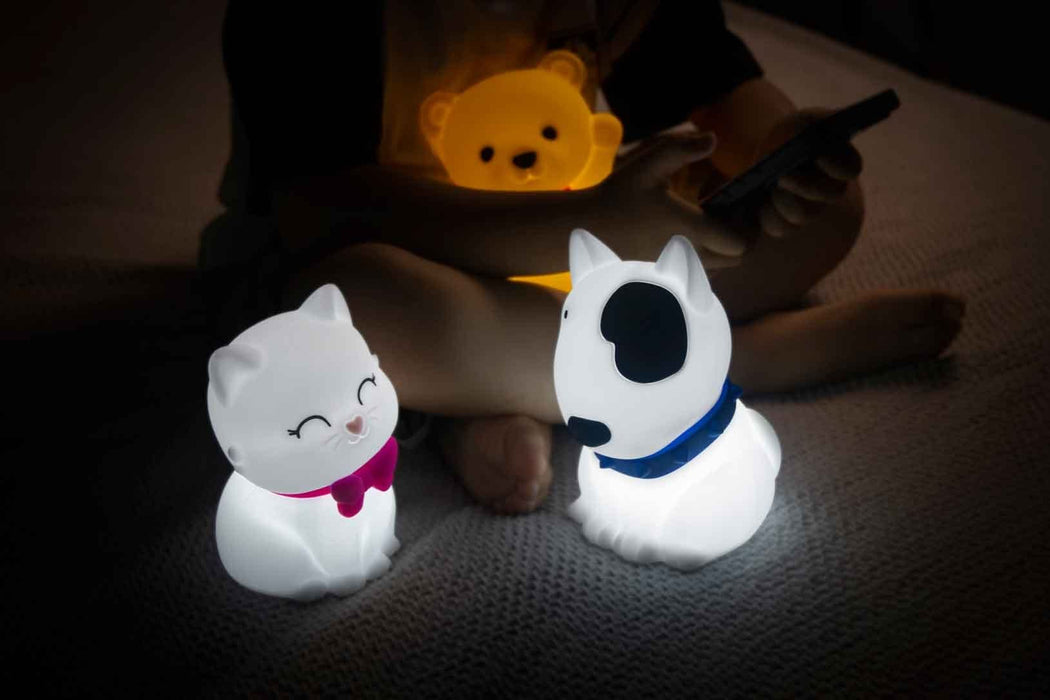 Dhink Silikon Gece Lambası Köpek Bob Beyaz Bonvagon