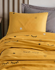 Dide Sarı Pike Örtü %100 Doğal Pamuk Bonvagon